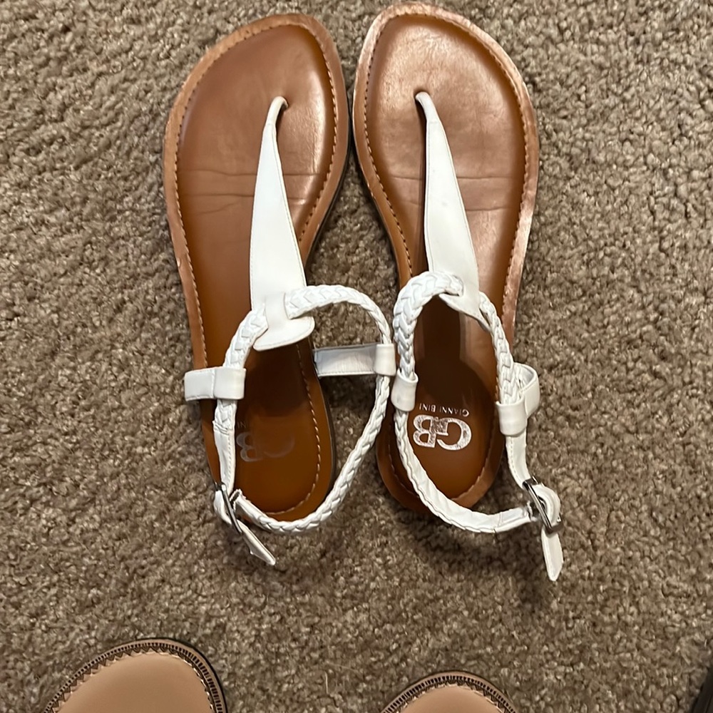Gianni Bini white thong sandals